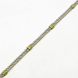PULSERA GROUMET GDL2 21CM /PLATA Y ORO